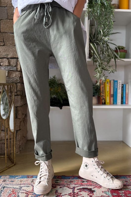 Luxury Tapered Magic Trouser Khaki